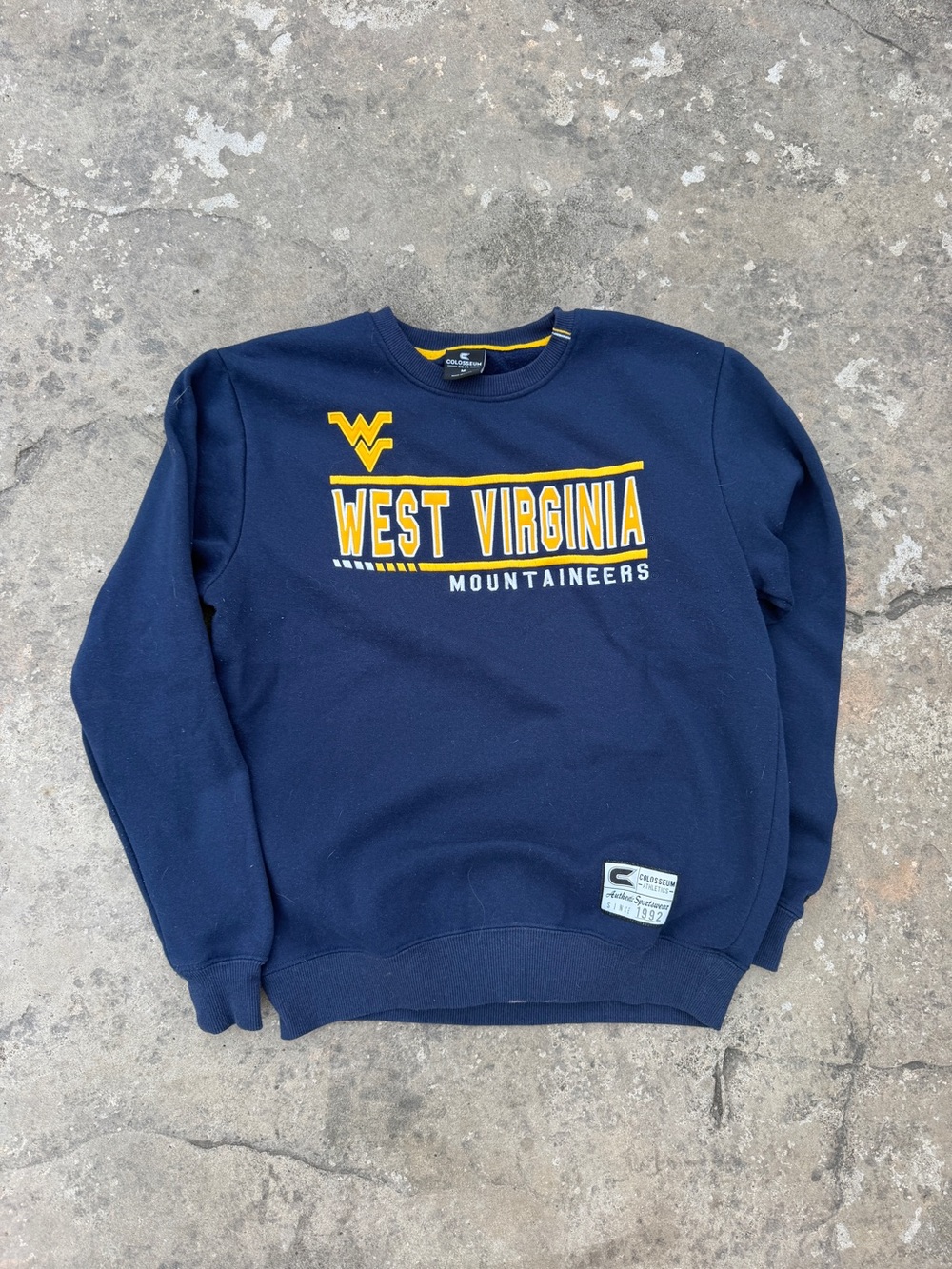West Virginia Mountaineers Navy Crewneck Sweatshirt